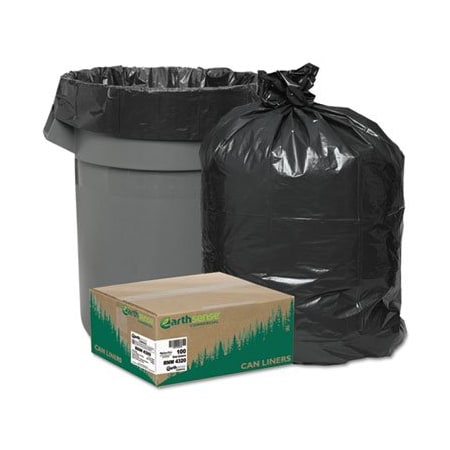 Webster Industries 56 gal Trash Bag, Extra Large, 2 mil (51 Micron), Black RNW4320
